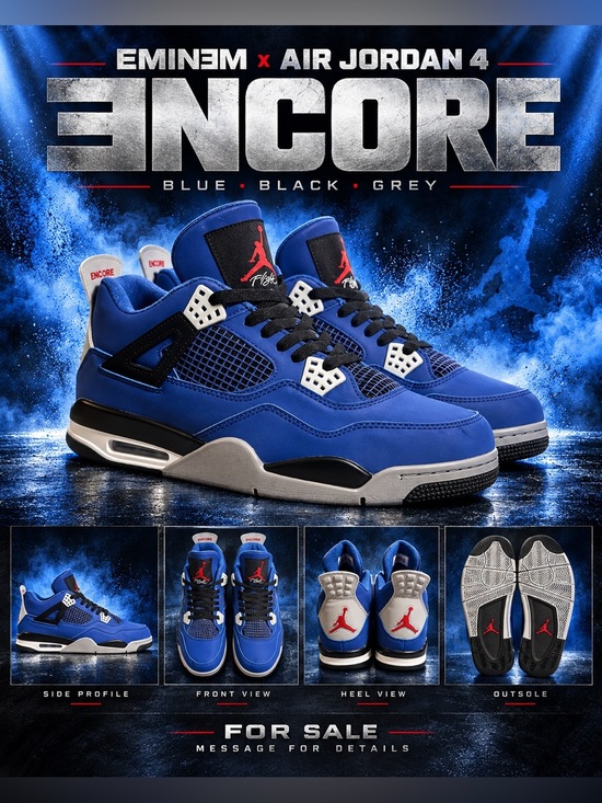 Jordan Other - Eminem x Air Jordan 4 "Encore" colorway “Ultra-Rare”🔥🔥🔥New! Size: 12